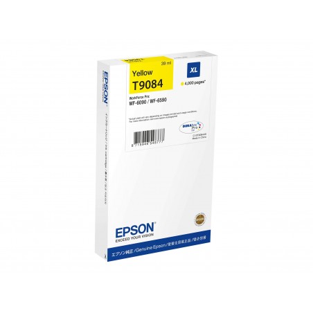 Epson T9084 - à rendement élevé - jaune - originale - cartouche d'encre Epson T9084 - à rendement élevé - jaune - originale - cartouche d'encre