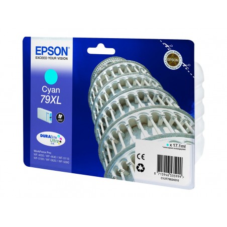 Epson T79XL Tour de Pise - à rendement élevé - cyan - originale - cartouche d'encre Epson T79XL Tour de Pise - à rendement élevé - cyan - originale - cartouche d'encre