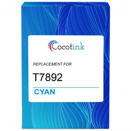 Cartouche d'encre équivalent à Epson Cyan T7892 Très haute capacité Cyan Cartouche d'encre équivalent à Epson Cyan T7892 Très haute capacité Cyan