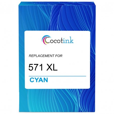 Cartouche d'encre équivalent à Canon CLI 571 XL C Haute capacité Cyan Cartouche d'encre équivalent à Canon CLI 571 XL C Haute capacité Cyan