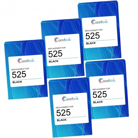 Cartouche d'encre équivalent à Canon PGI525PGBK Pack de 5 Noir