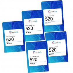 Cartouche d'encre équivalent à Canon PGI520BK Pack de 5 Noir