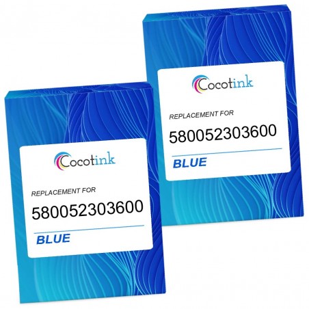 Cartouche d'encre équivalent à Francotyp 580052000000 Pack de 2 Bleu