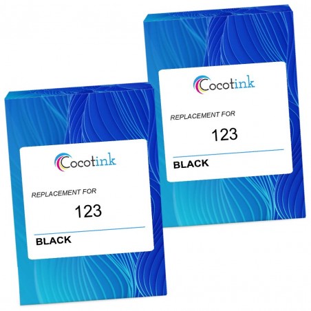 Cartouche d'encre équivalent à Brother LC123 Pack de 2 Noir Cartouche d'encre équivalent à Brother LC123 Pack de 2 Noir