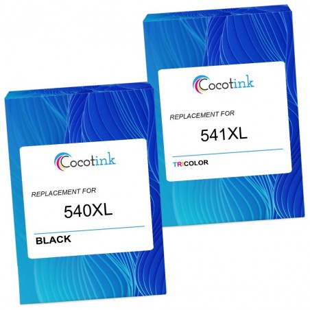 Pack de 2 cartouches imprimantes compatibles Canon PG540XL CL541XL Noir, Couleur Pack de 2 cartouches imprimantes compatibles Canon PG540XL CL541XL Noir, Couleur