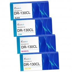 Tambour / Photoconducteur équivalent à Brother DR-130CL Pack de 4 Noir, Jaune, Cyan, Magenta