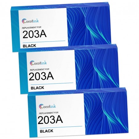 Toner équivalent à HP 203A Pack de 3 Noir Toner équivalent à HP 203A Pack de 3 Noir