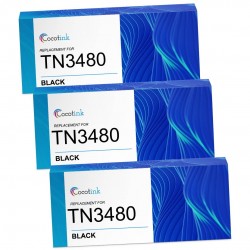 Toner équivalent à Brother TN3480 Pack de 3 Noir