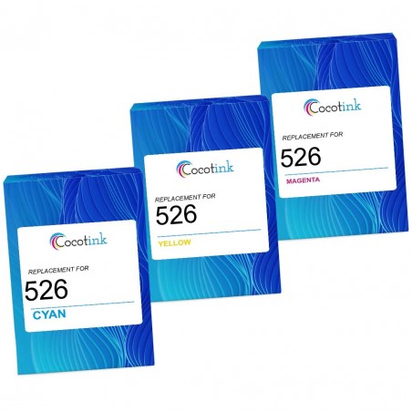 Cartouche d'encre équivalent à Canon Multipack CLI 526 C / CLI 526 M / CLI 526 Y Pack de 3 Cyan, magenta, jaune