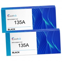 Toner équivalent à HP 135A Pack de 2 Noir - Avec puce