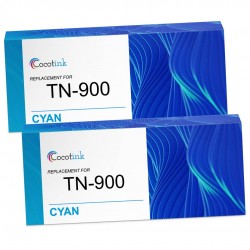 Toner équivalent à Brother TN-900C 2PK Pack de 2 Cyan