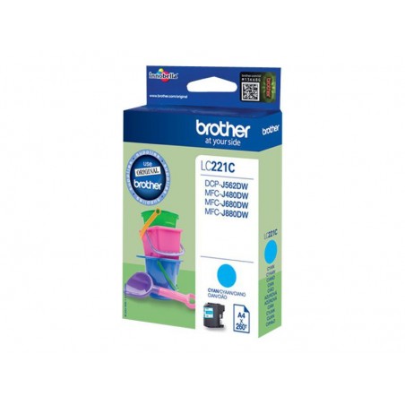 Brother LC221 - cyan - originale - cartouche d'encre Brother LC221 - cyan - originale - cartouche d'encre